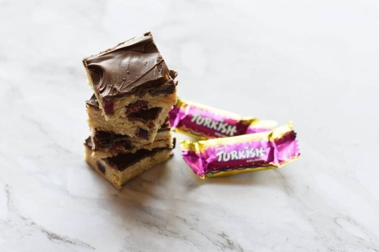 No bake Turkish delight slice
