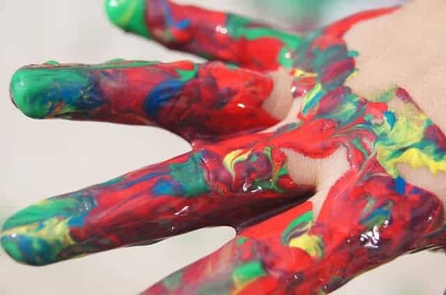 finger painting sensory play