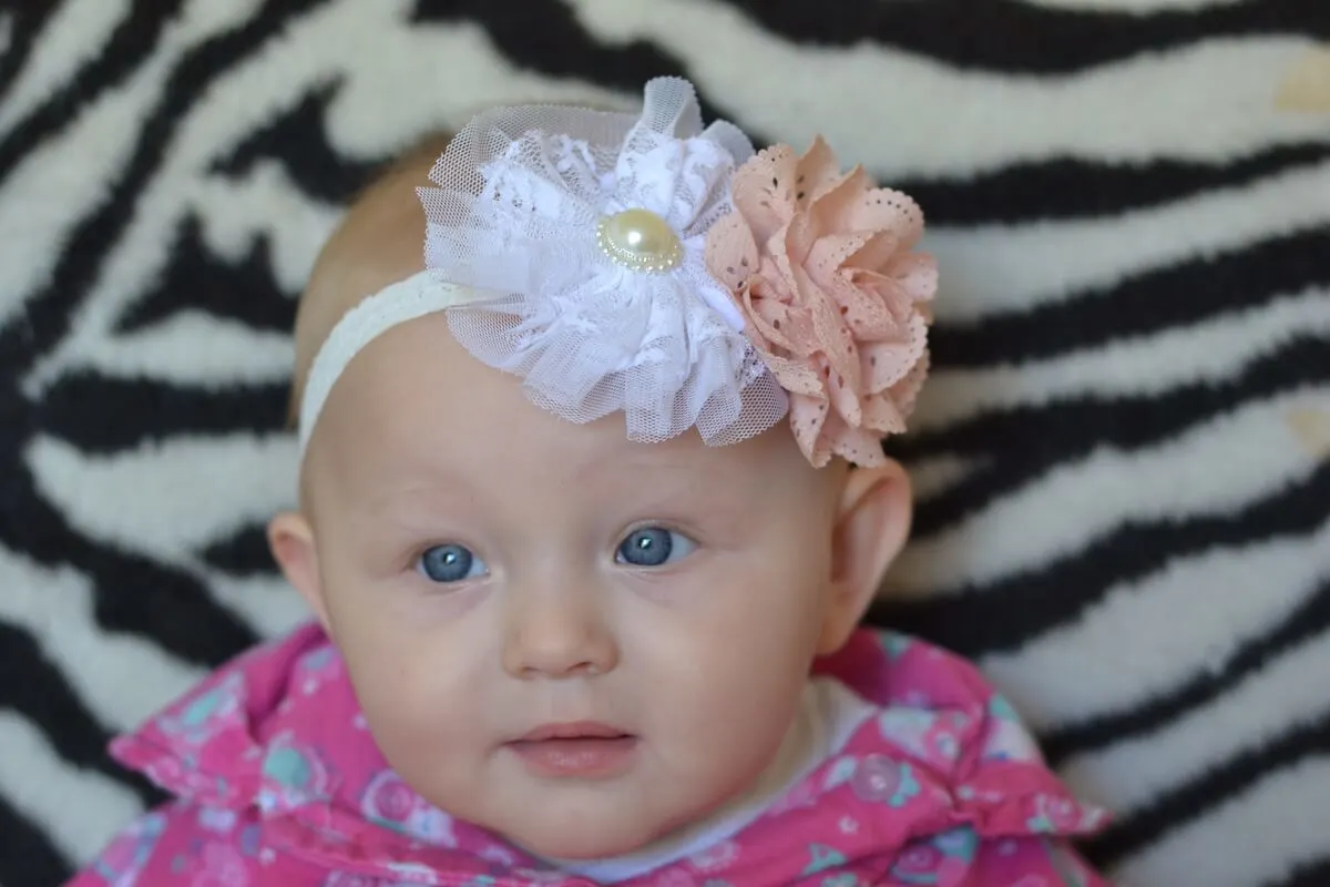 Baby girl with floral headband