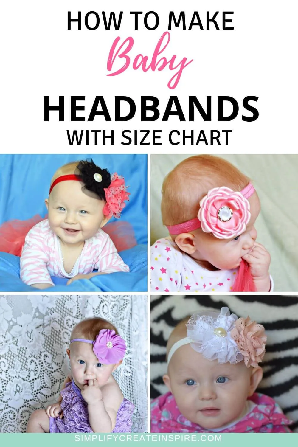 How to make baby headbands with size chart