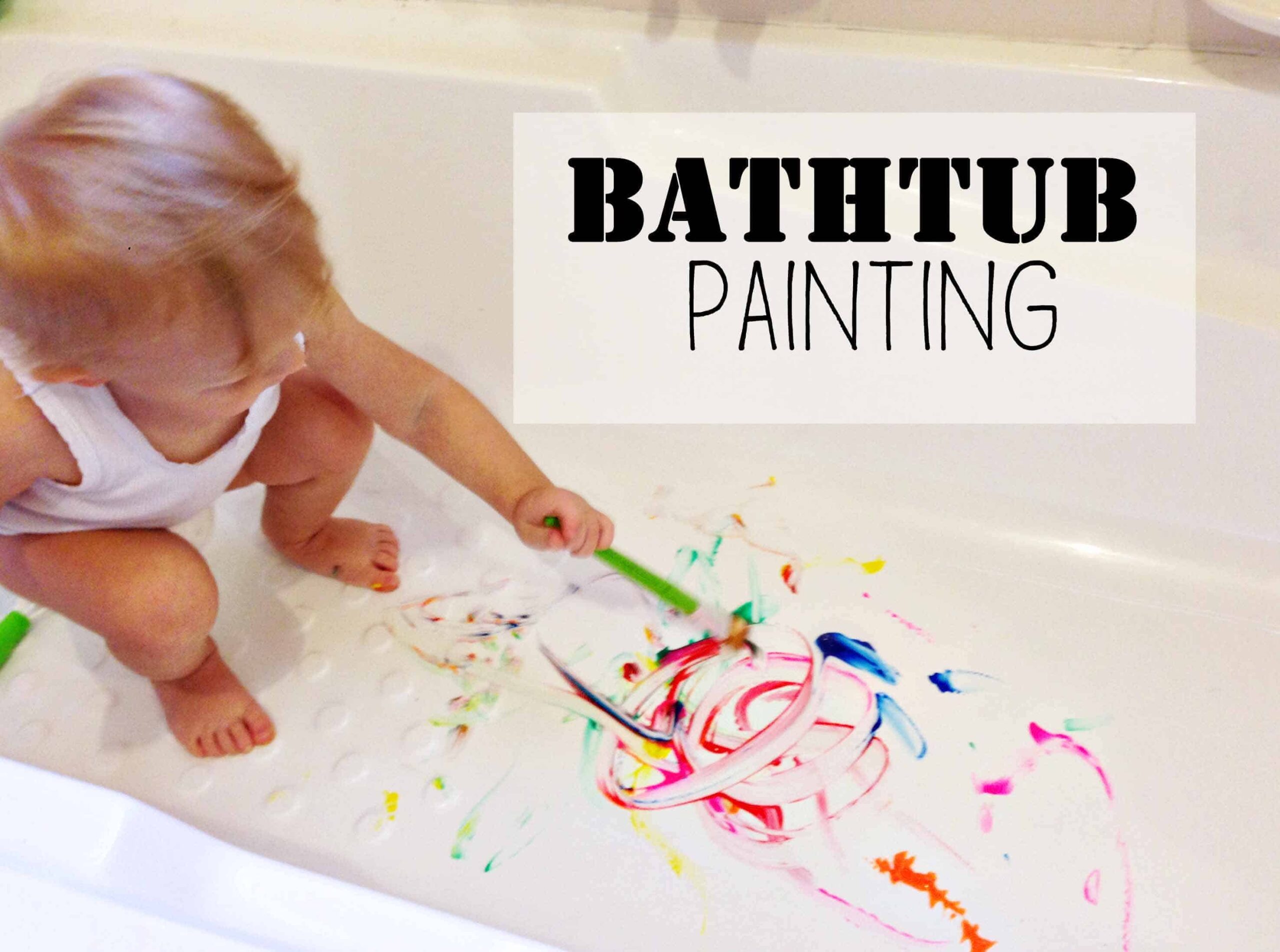 {Toddler Fun} Bathtub Finger Painting Simplify Create Inspire