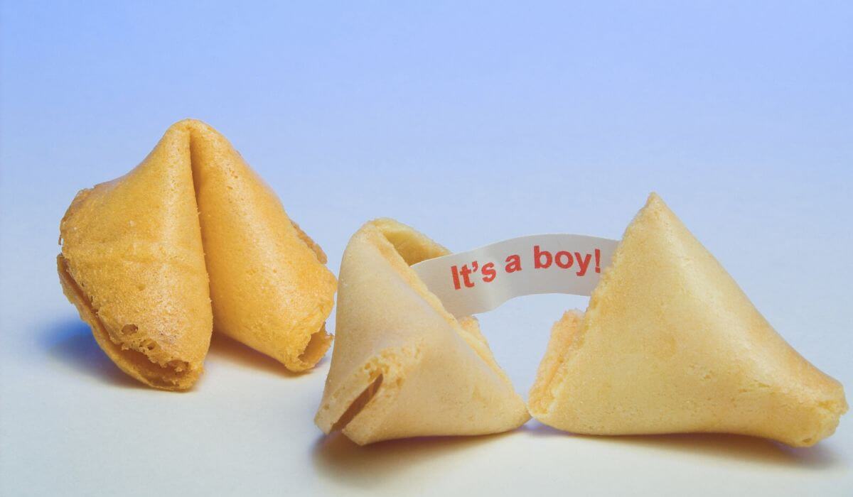 Gender reveal fortune cookies