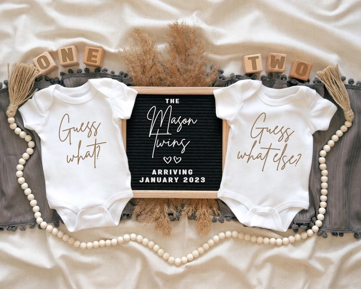 Twin baby pregnancy announcement