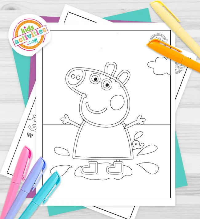 Peppa pig colouring pages