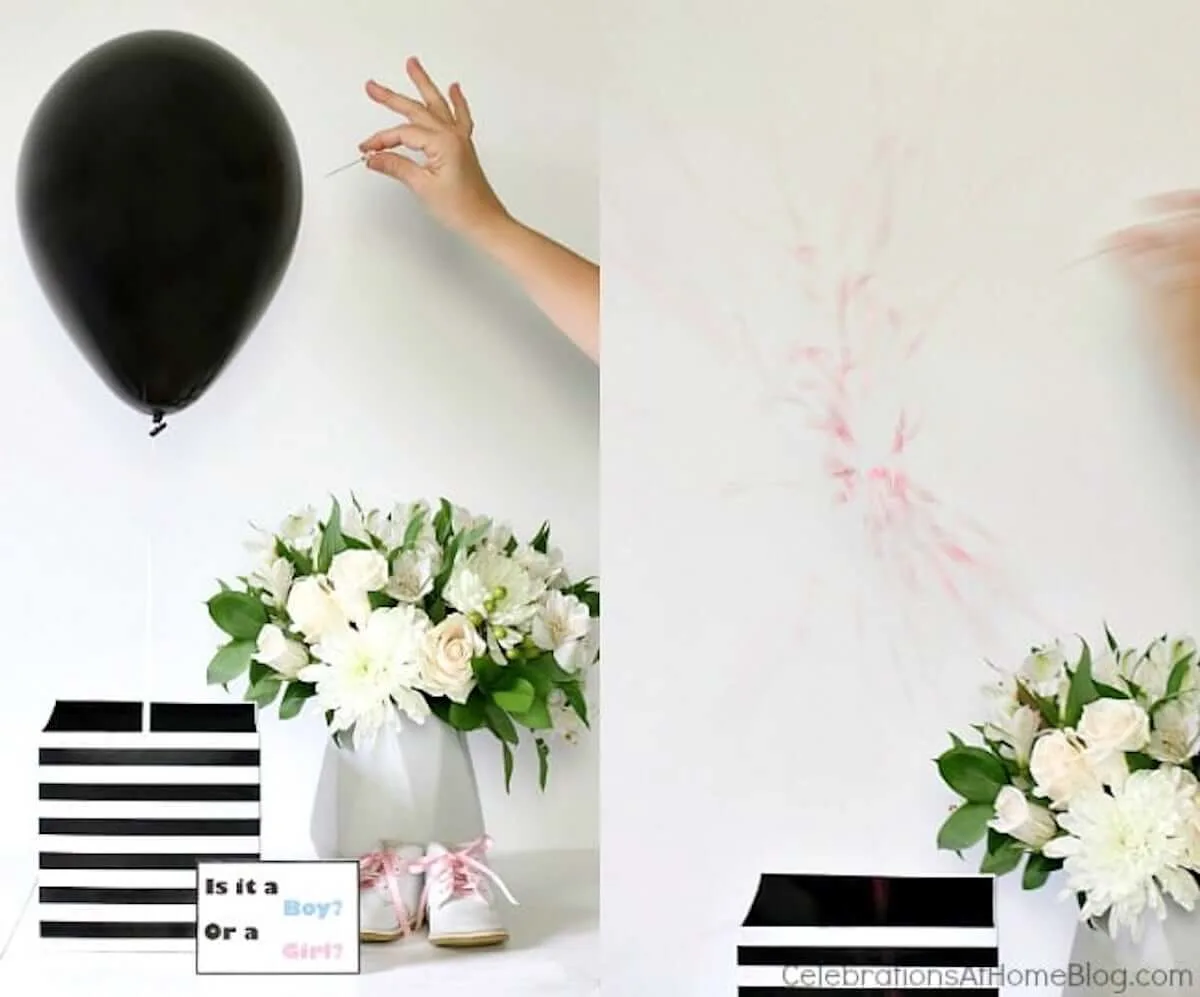 Balloon pop gender reveal