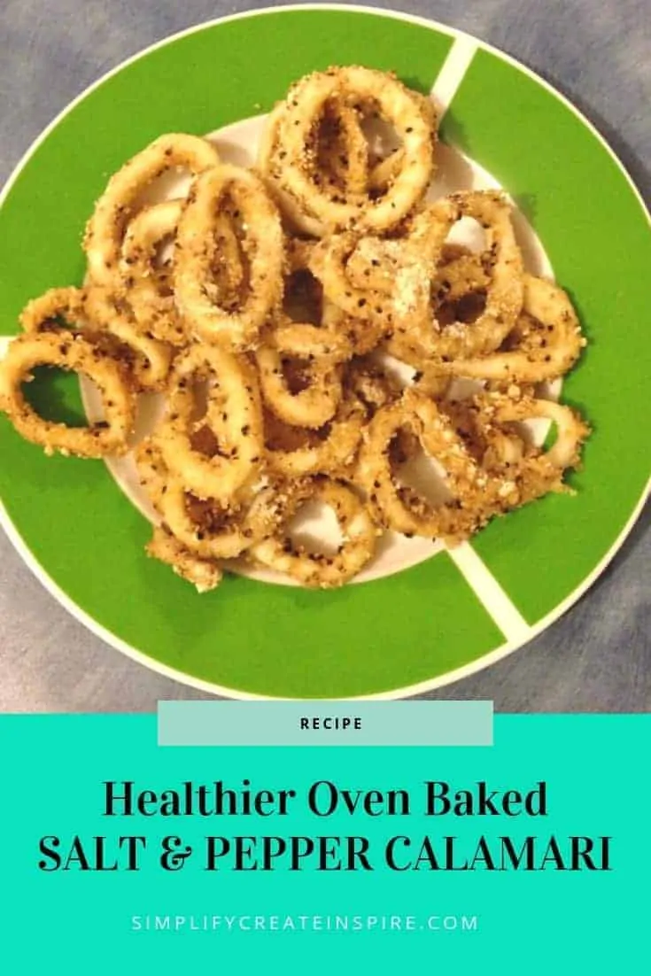 Healthy oven baked salt and pepper squid