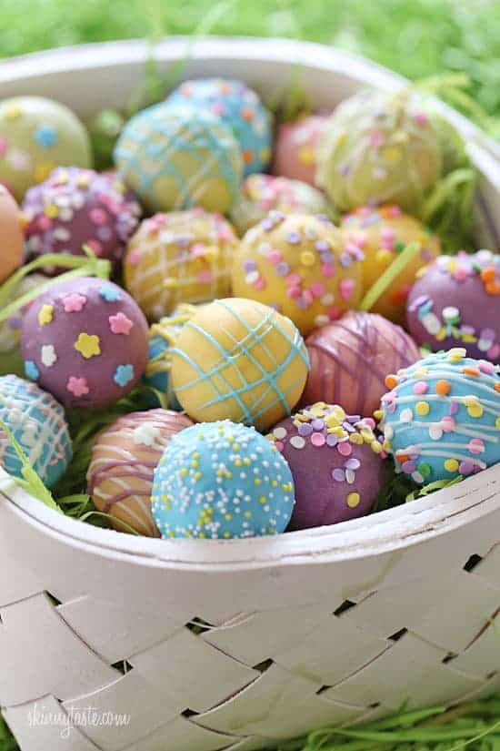 Easter egg cake pop balls