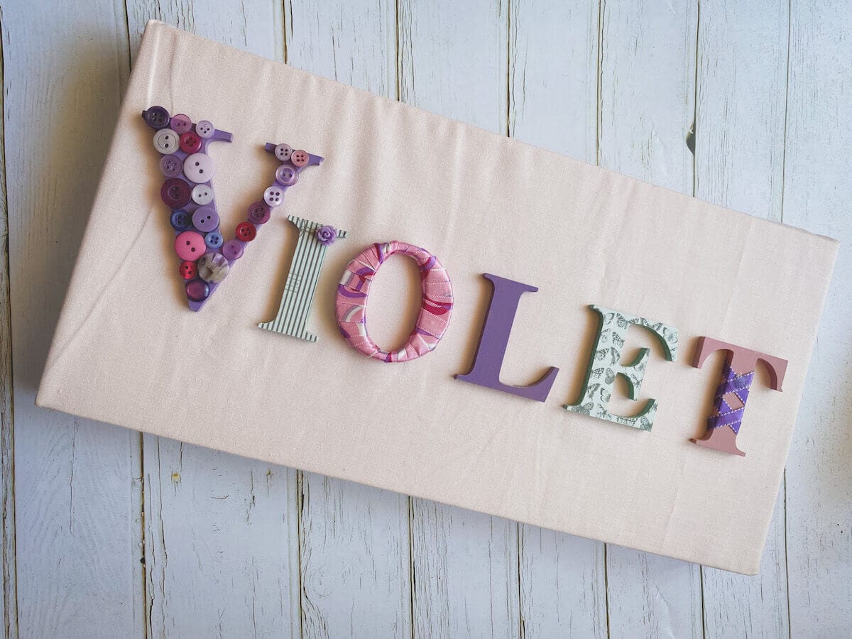 How To Make A DIY Name Sign For A Bedroom Door