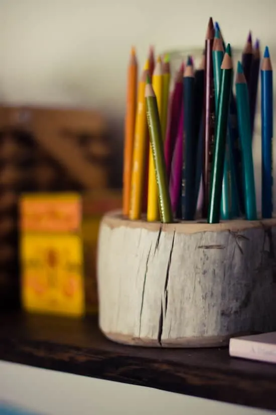 diy pen holder from wood