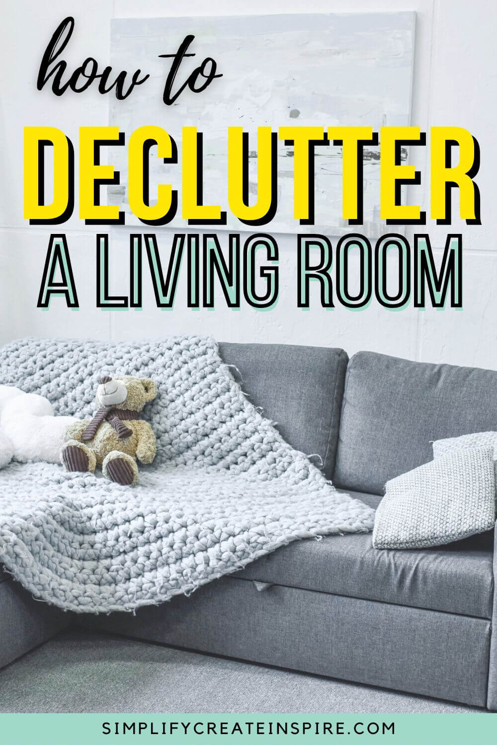 Living room declutter