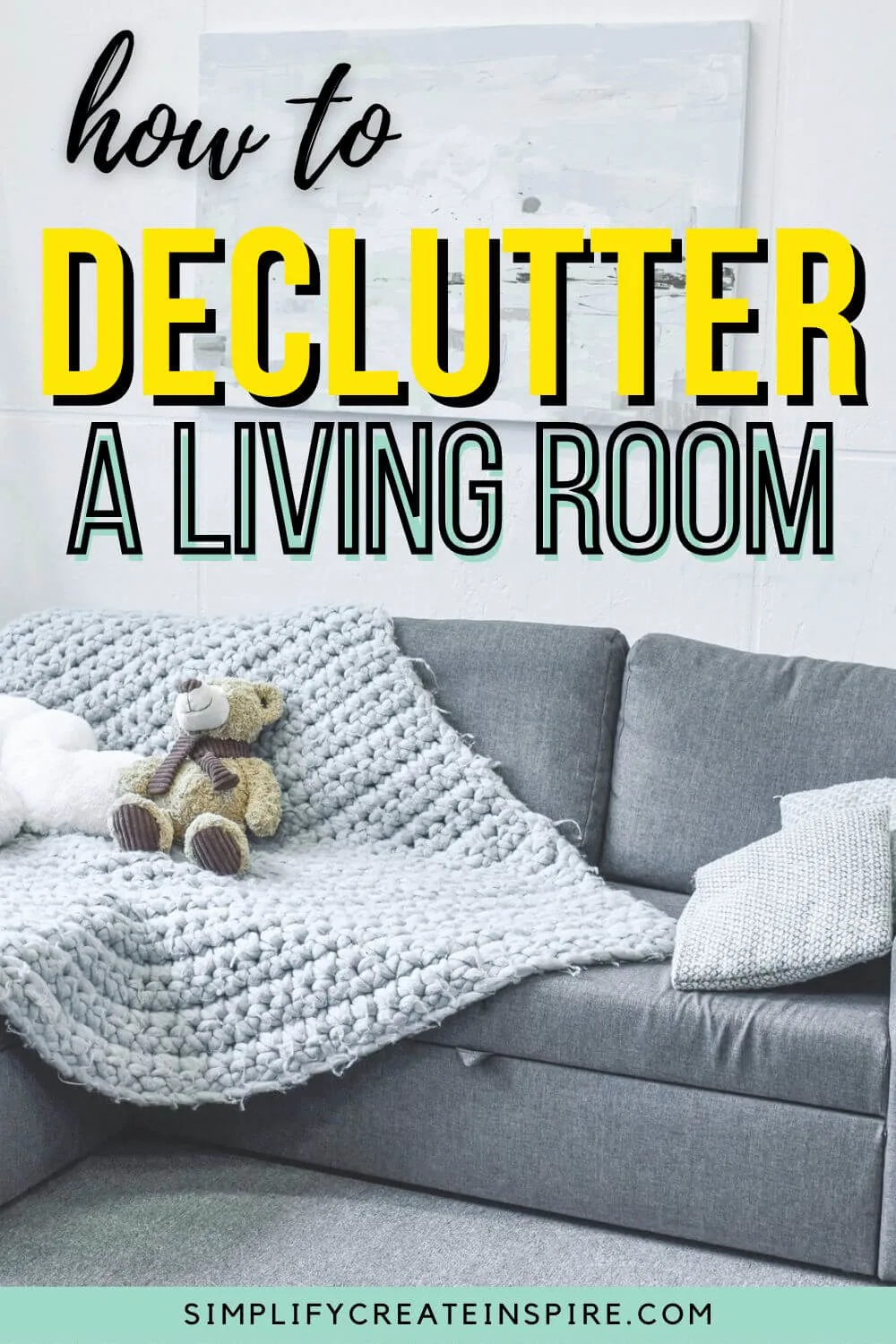 living room declutter