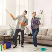 Making cleaning fun together
