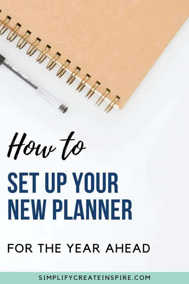 How to set up your planner for the new year