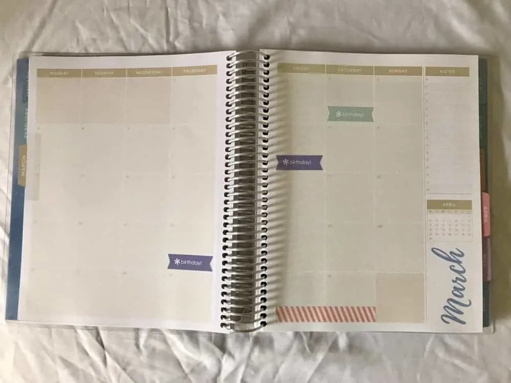 planner layout