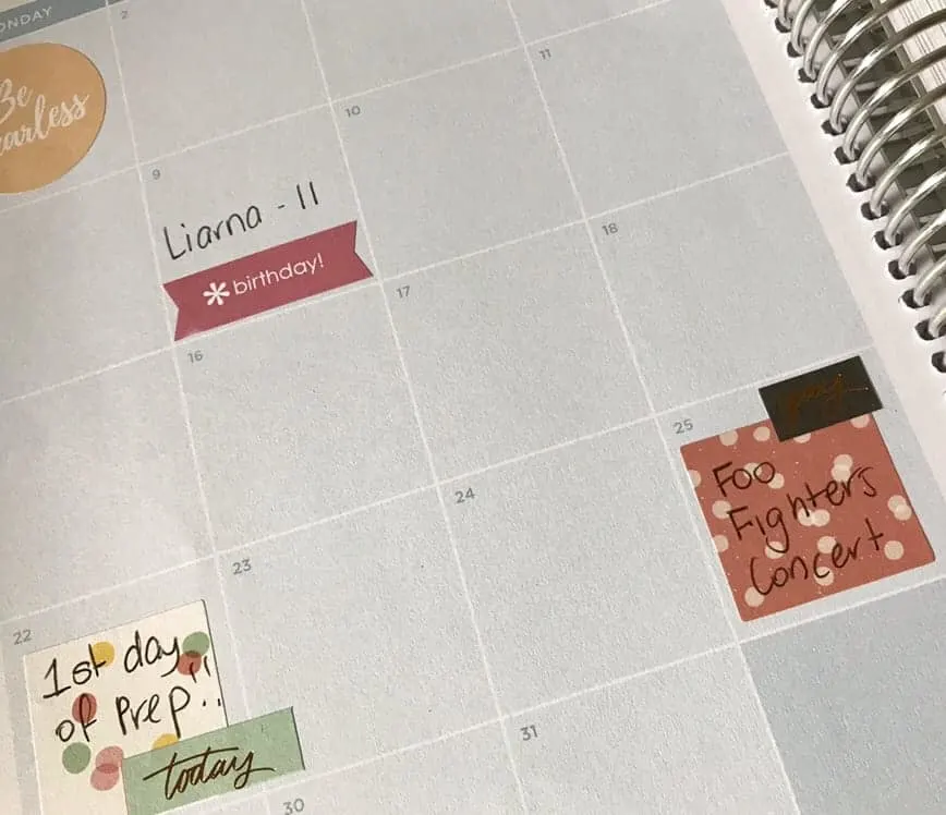 Setting up a new planner
