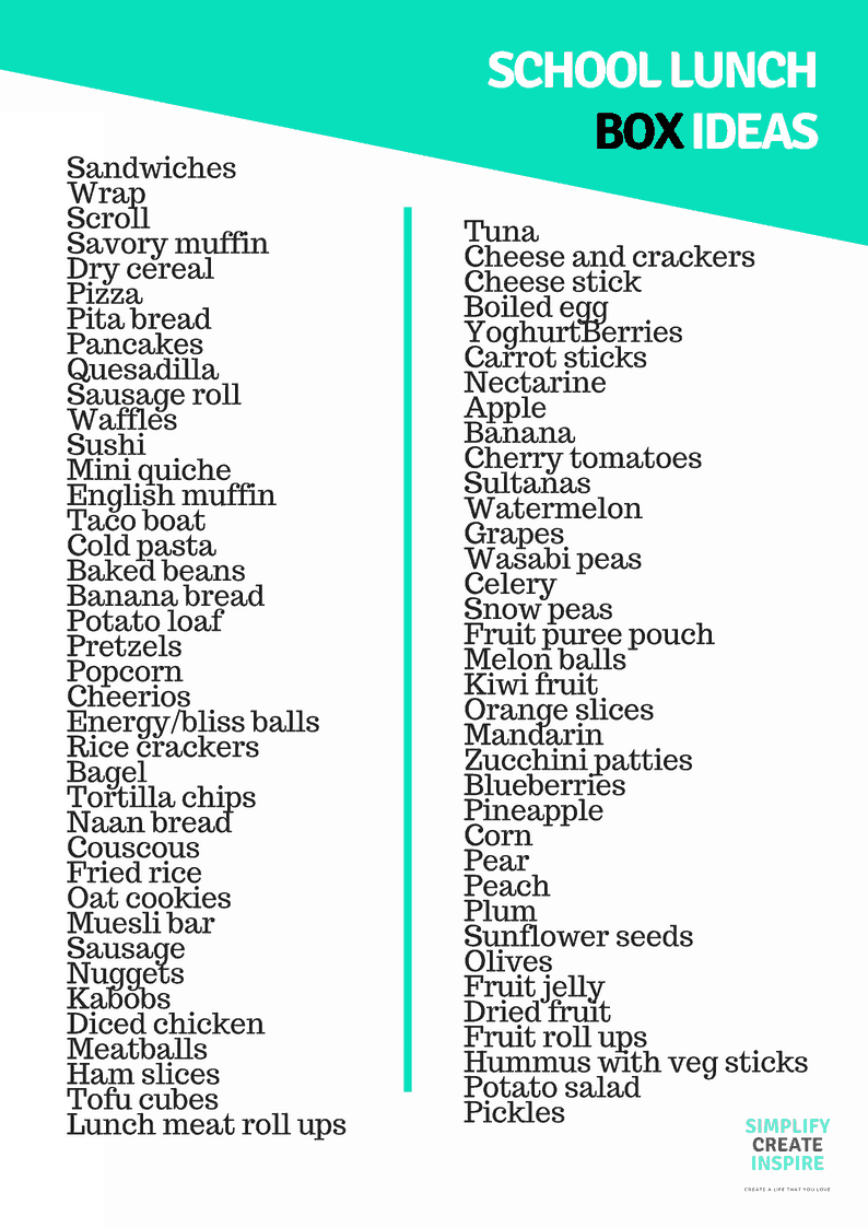 75 School Lunch Box Ideas | Simplify Create Inspire