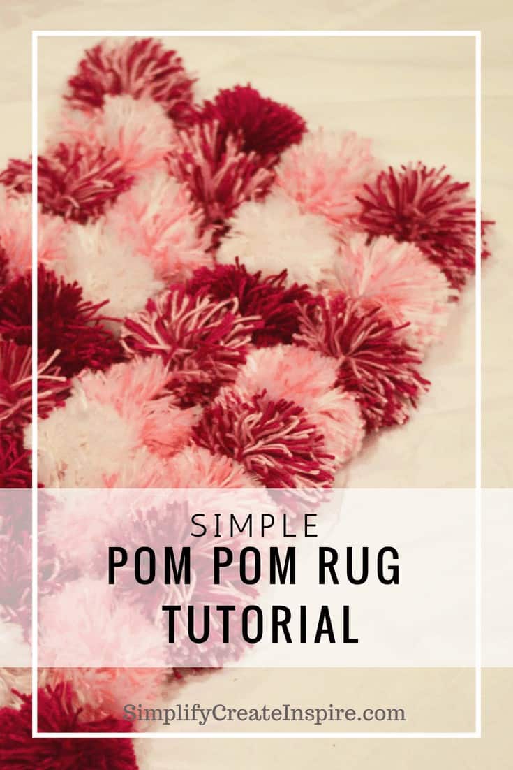 Simple Pom Pom Rug Tutorial - The perfect afternoon project with k