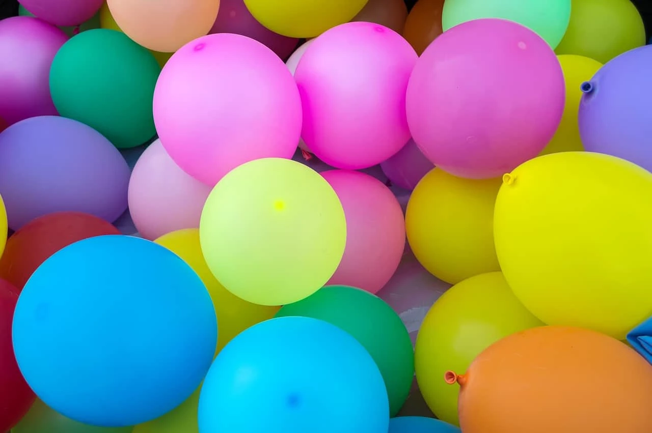 close up of balloons