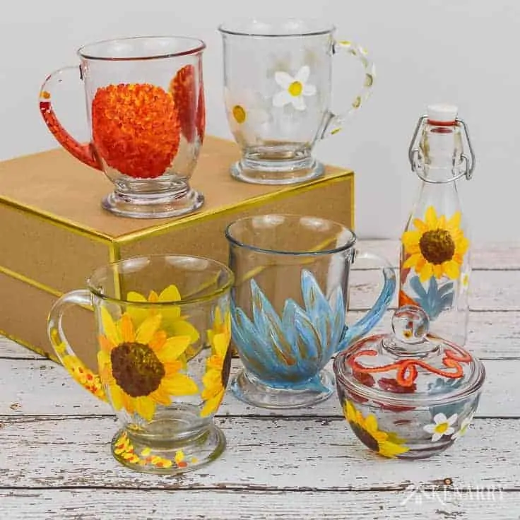 Painted glassware gifts
