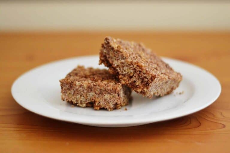 healthy chocolate slice on plate