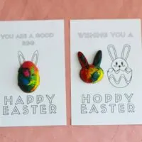 DIY Easter Crayon Shapes & Printable Cards
