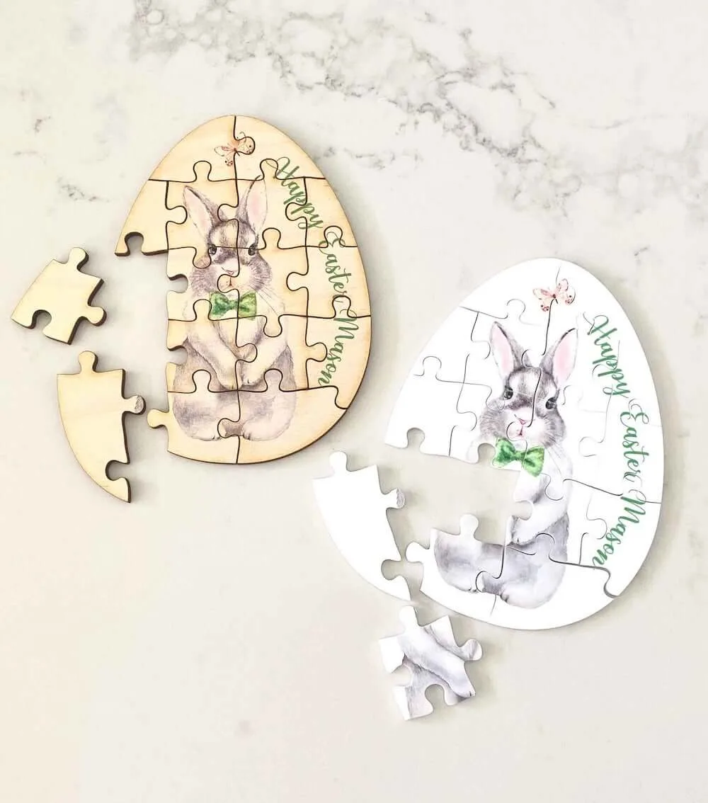 Wooden easter puzzles