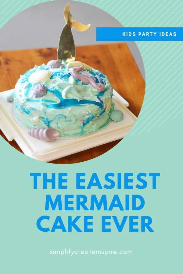 Diy mermaid cake - ocean theme party for kids