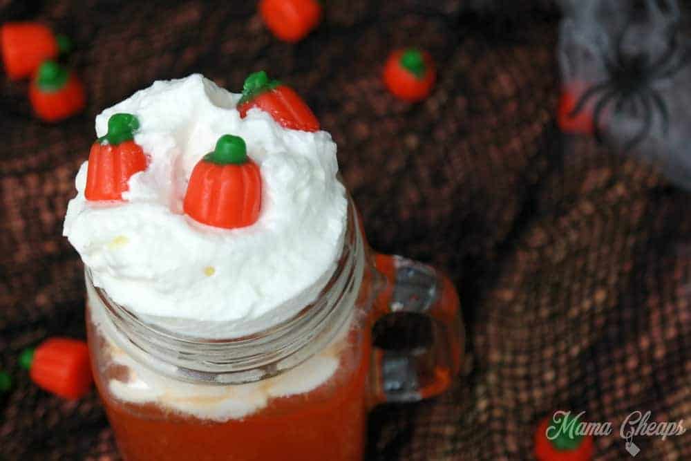 Pumpkin punch with whipped cream