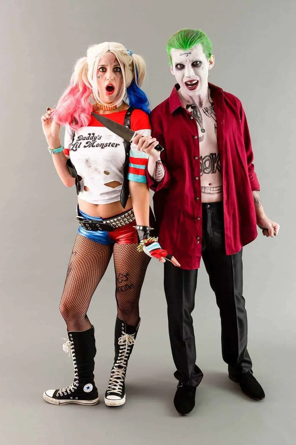 Suicide squad joker and harley quinn couple costumes