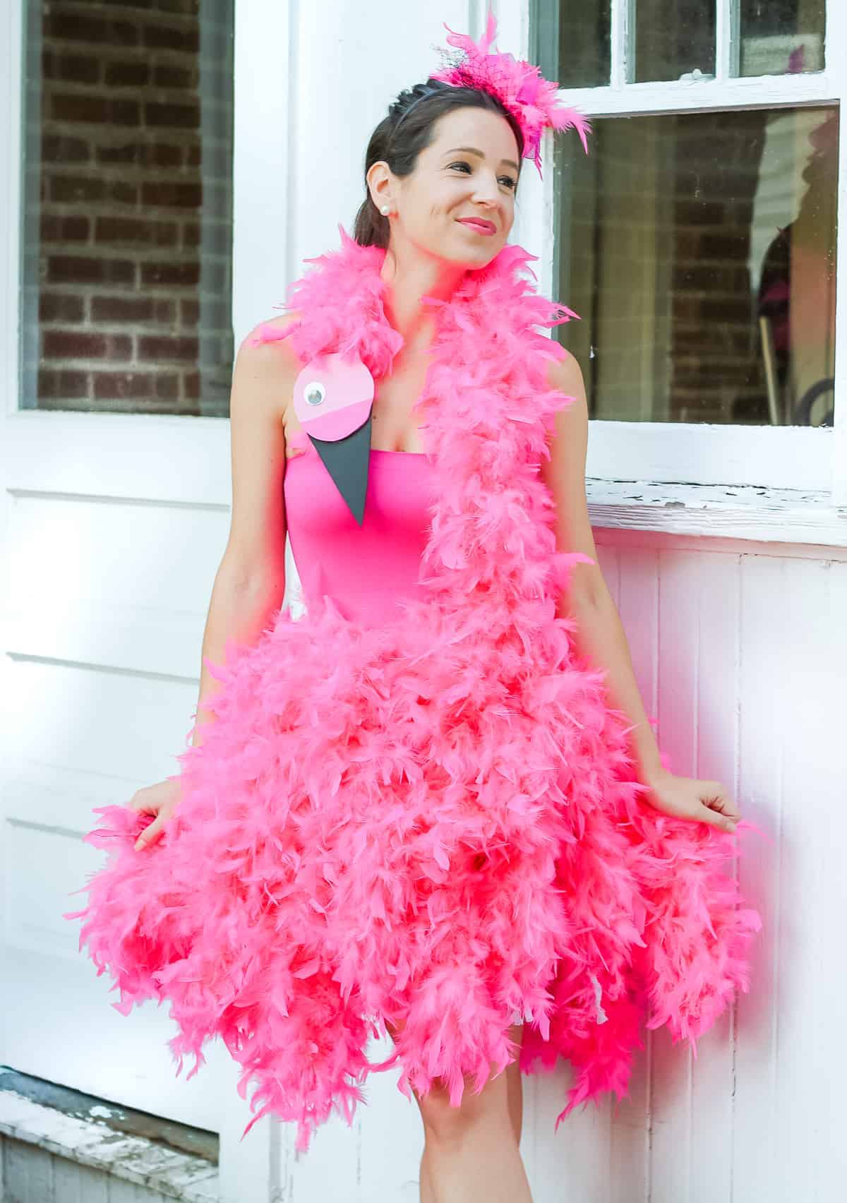 DIY flamingo costume for Halloween