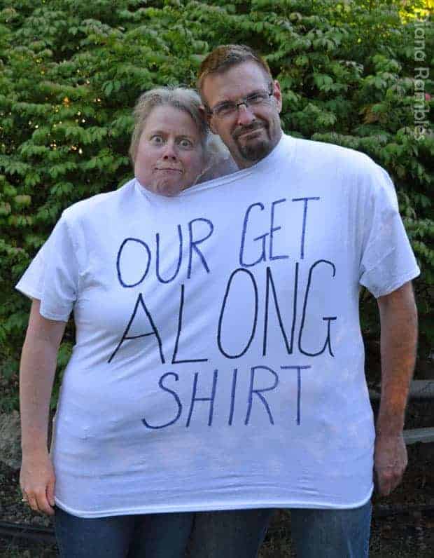 Our get along shirt couples costume