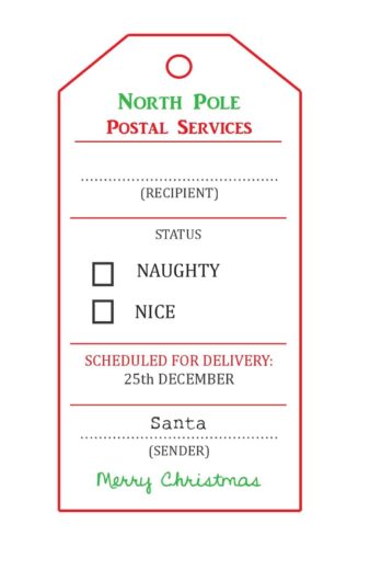 Free-printable-santa-gift-tag | Simplify Create Inspire