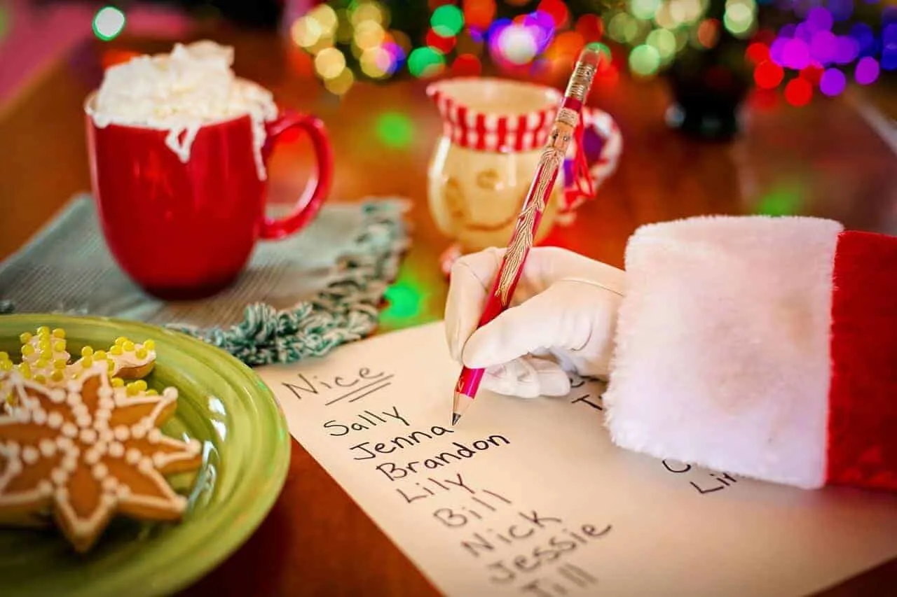 Naughty or nice list from Santa