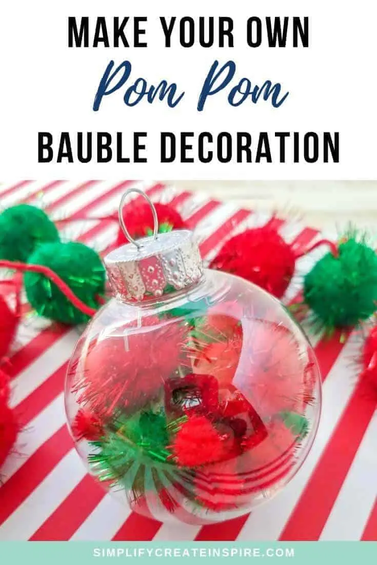 How to make pom pom christmas decorations