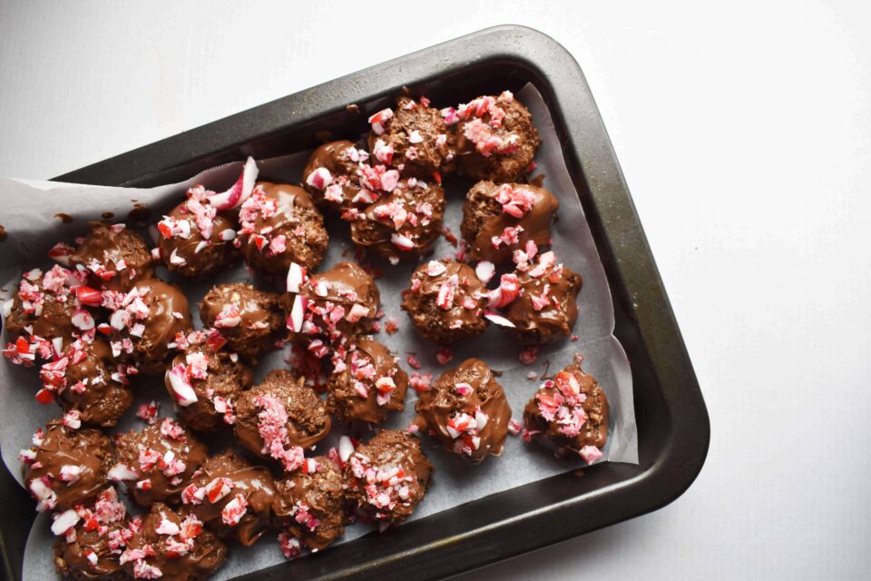 NoBake Choc Peppermint Balls Recipe