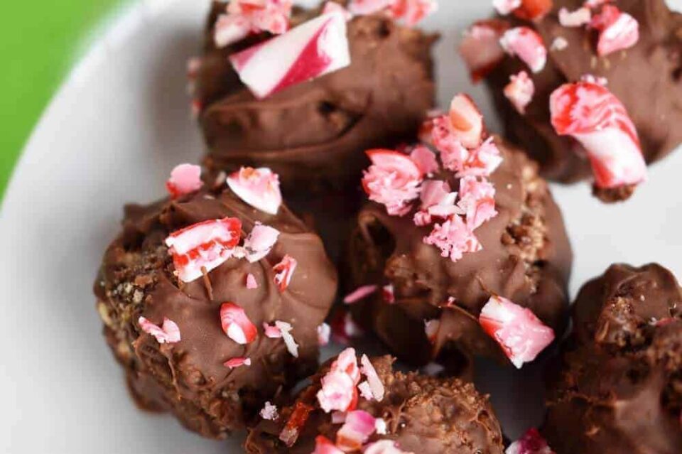 NoBake Choc Peppermint Balls Recipe