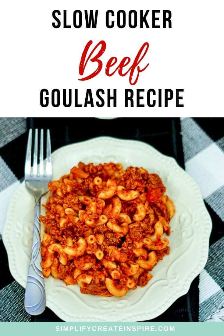Slow cooker beef goulash