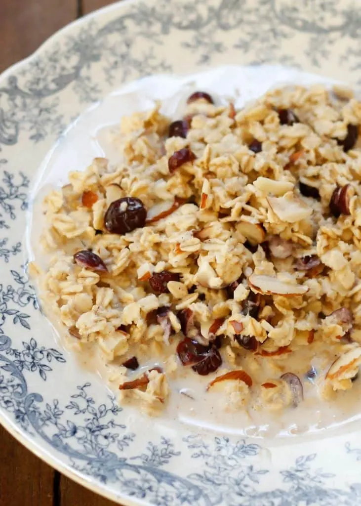 Slow cooker cranberry oatmeal