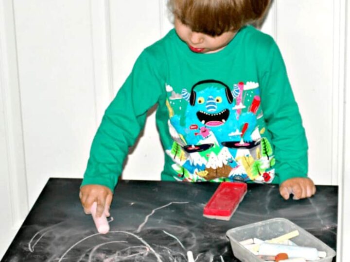 Chalkboard table DIY Ikea