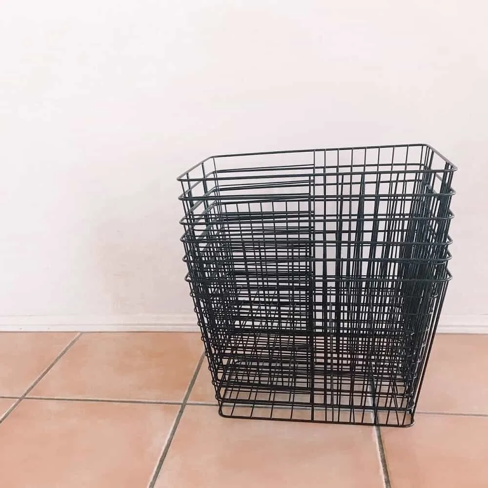 Baskets for storage and linen organising