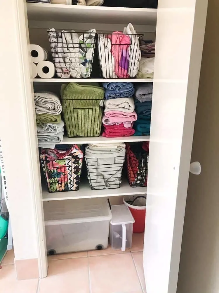 Linen cupboard organisation ideas