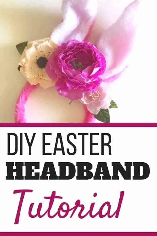 Diy floral easter headband with bunny ears