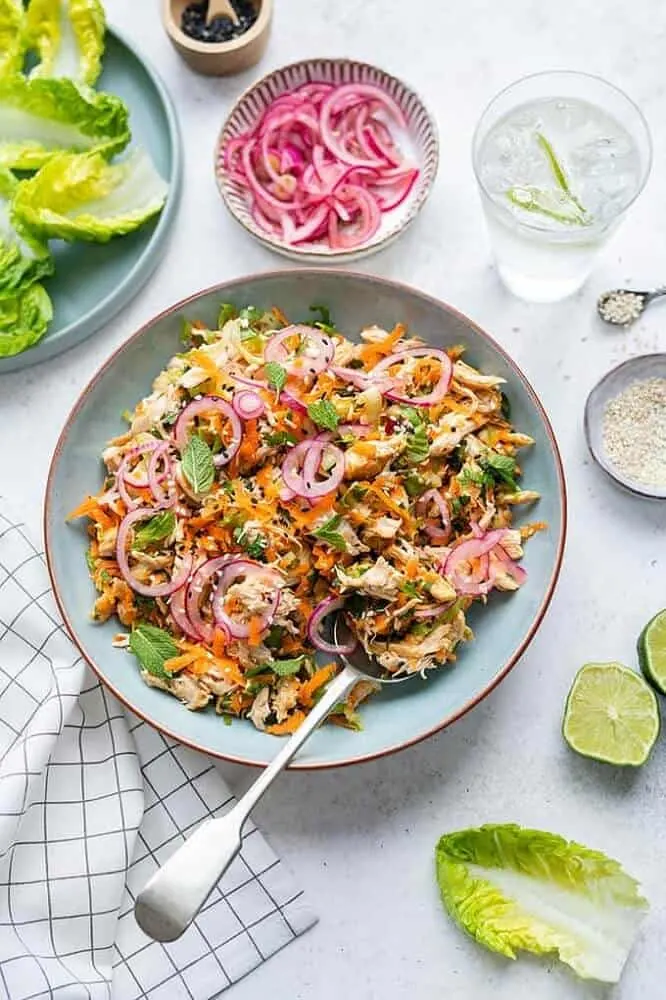 Satay chicken salad