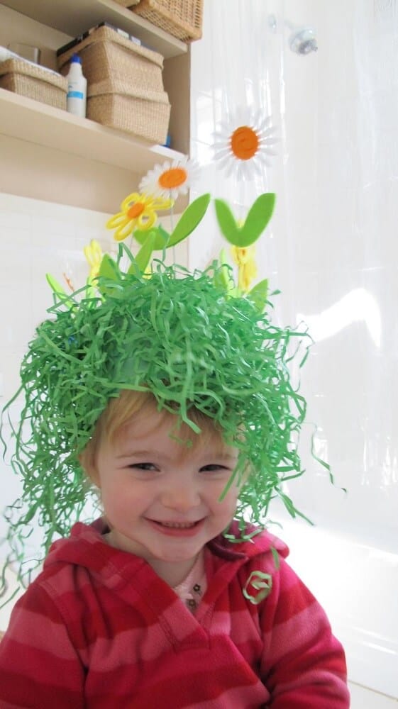 Idee per il cappello di pasqua in erba primaverile 