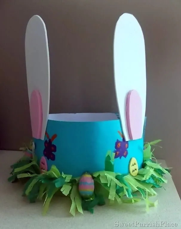 Cardboard easter hat with ears