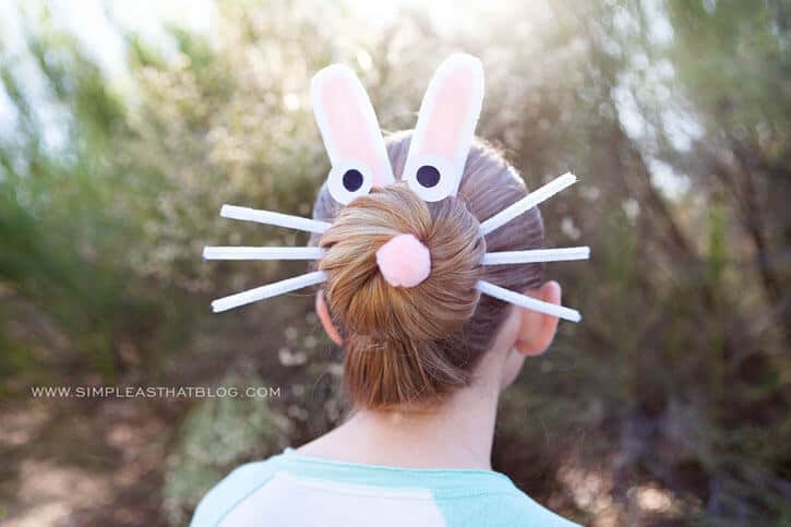 estilo de cabelo do coelhinho da Páscoa