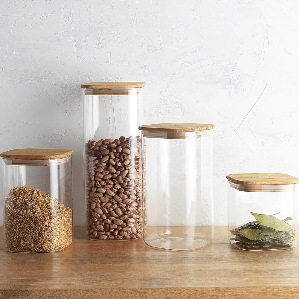 Glass pantry canisters