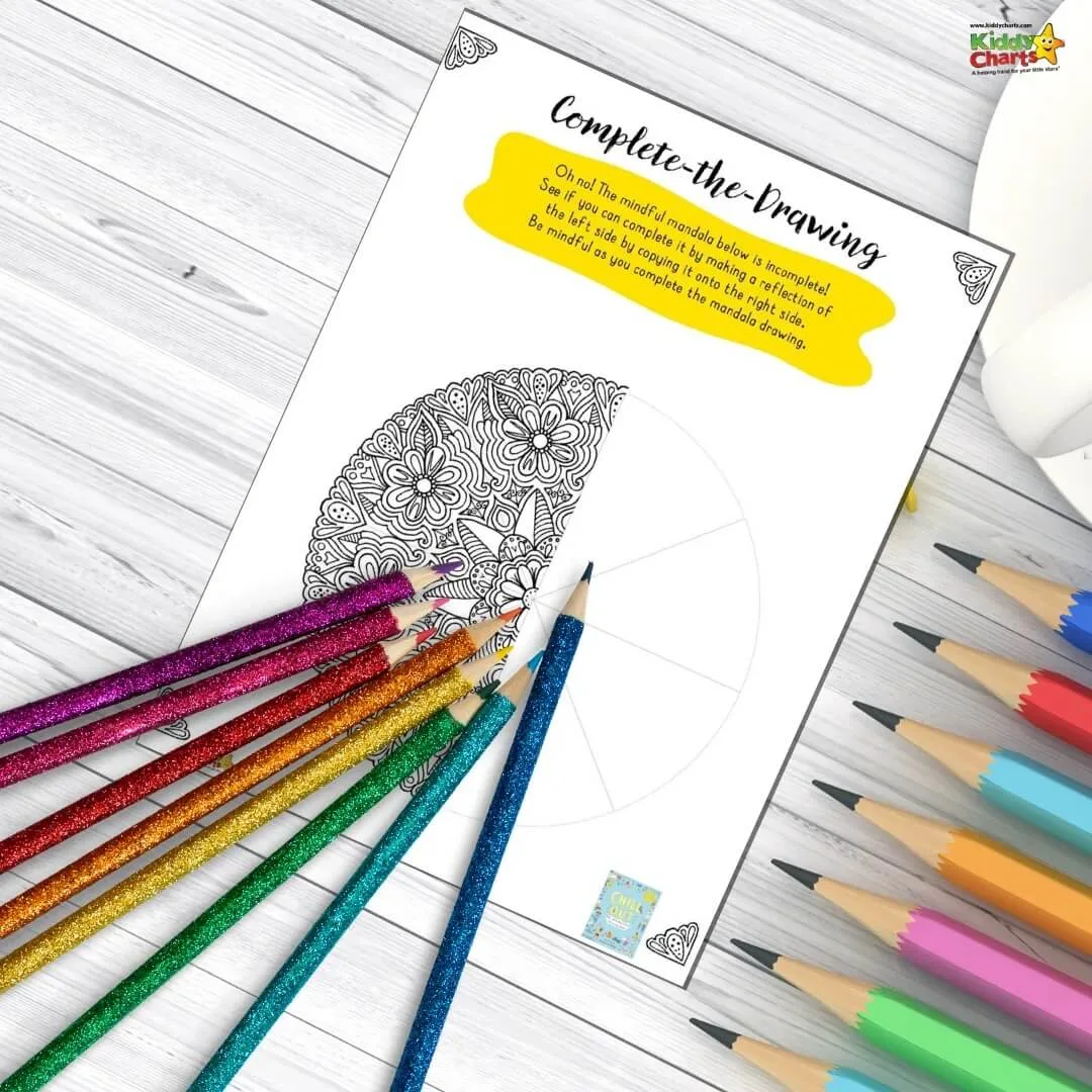 Printable mandala mindfulness colouring page