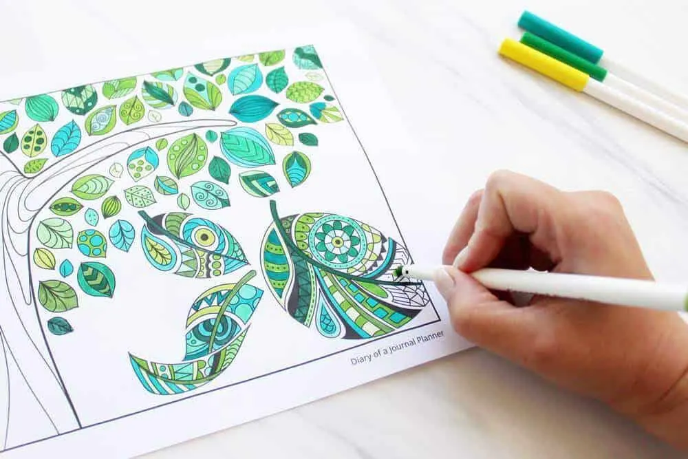 Printable mindfulness colouring pages for adults