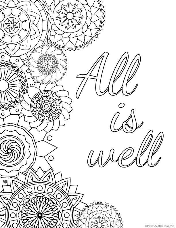 3 Nature Mindful Colouring Sheets Designs & Graphics